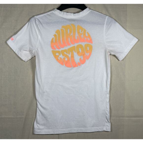 Hurley XL 13-15 Yrs White Retro Est 99 Graphic T-Shirt Boys Surf - Picture 14 of 16